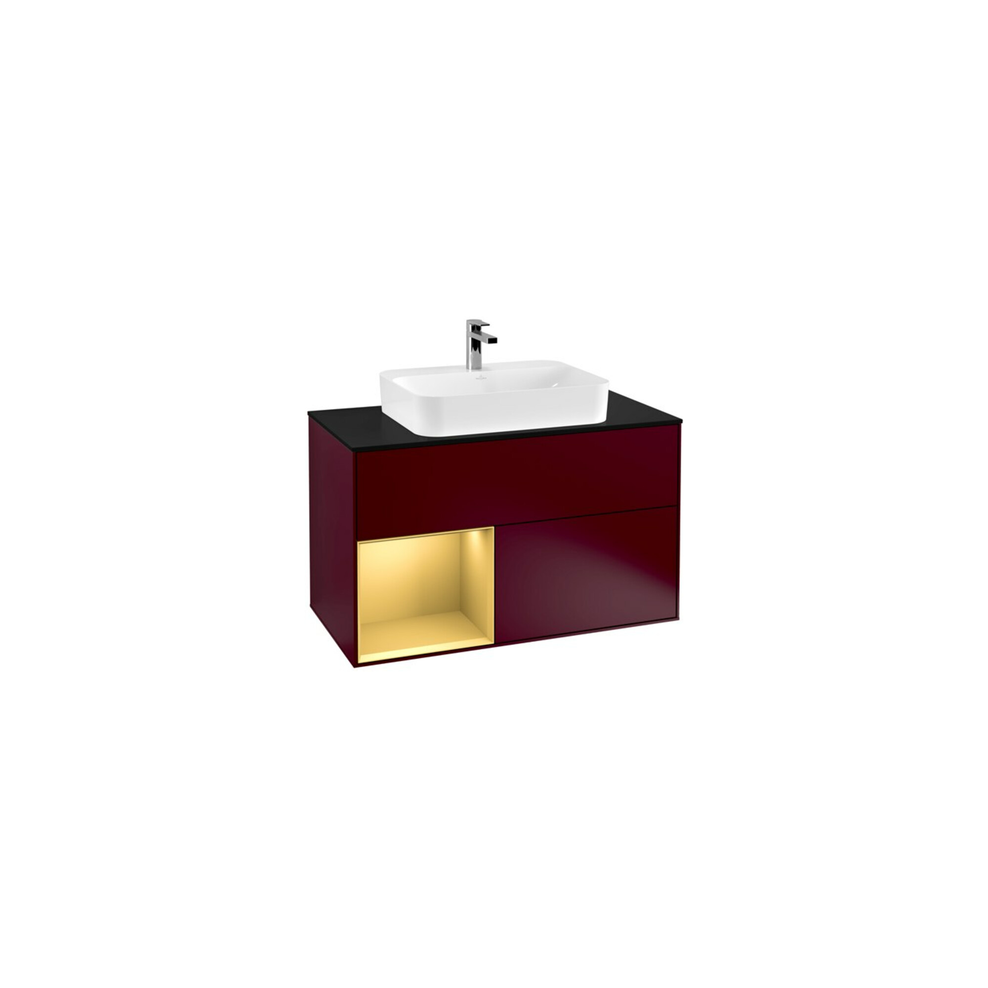 V&B Waschtischunterschrank Finion 100, Abd.-Pl. bla m, Reg li gol m, Peo m ; Villeroy & Boch