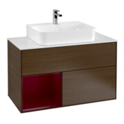 V&B Waschtischunterschrank Finion 100, Abd.-Pl. bla m, Reg li Peo, wal ven