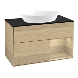 V&B Waschtischunterschrank Finion 100, Abd.-Pl. bla m, Reg Oa ven, Oa ven