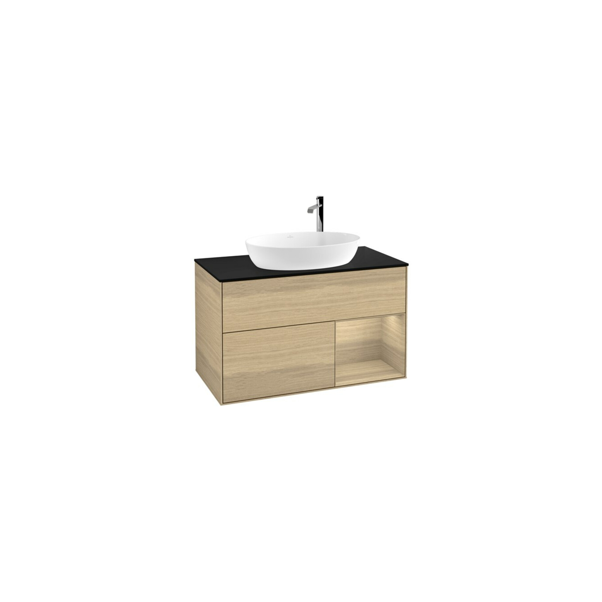 V&B Waschtischunterschrank Finion 100, Abd.-Pl. bla m, Reg Oa ven, Oa ven ; Villeroy & Boch
