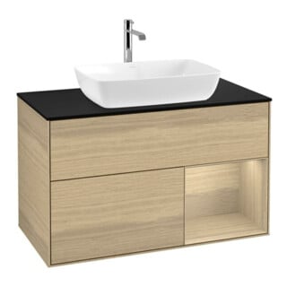 V&B Waschtischunterschrank Finion 100, Abd.-Pl. bla m, Reg Oa ven, Oa ven