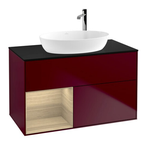V&B Waschtischunterschrank Finion 100, Abd.-Pl. bla m, Reg Oa ven, Peo m