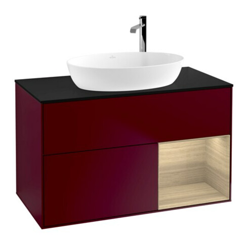 V&B Waschtischunterschrank Finion 100, Abd.-Pl. bla m, Reg Oa ven, Peo m