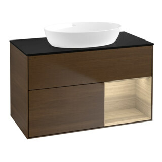 V&B Waschtischunterschrank Finion 100, Abd.-Pl. bla m, Reg Oa ven, wal ven