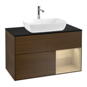 V&B Waschtischunterschrank Finion 100, Abd.-Pl. bla m, Reg Oa ven, wal ven