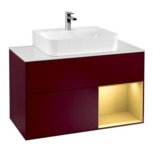 V&B Waschtischunterschrank Finion 100, Abd.-Pl. we m, Reg re gol m, Peo m