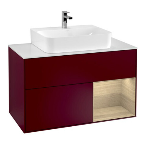 V&B Waschtischunterschrank Finion 100, Abd.-Pl. we m, Reg re Oa ven, Peo m