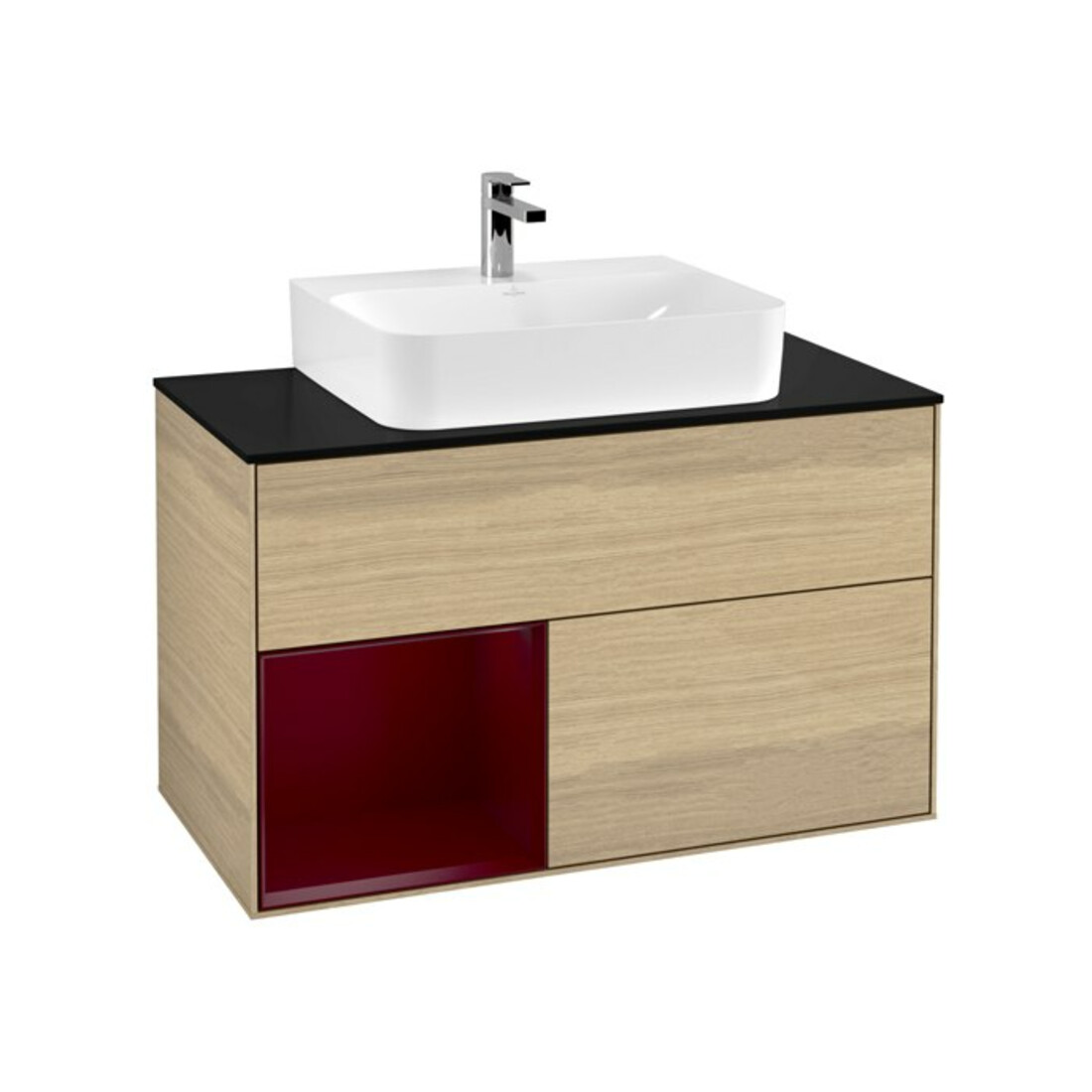 V&B Waschtischunterschrank Finion 100, Abd.-Pl. wh. m, Reg li Peo, Oa ven