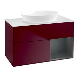 V&B Waschtischunterschrank Finion 100, Abd.-Pl. wh. m, Reg md m Lac, Peo m
