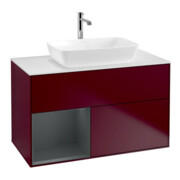 V&B Waschtischunterschrank Finion 100, Abd.-Pl. wh. m, Reg md m Lac, Peo m
