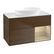 V&B Waschtischunterschrank Finion 100, Abd.-Pl. wh. m, Reg Oa ven, wal ven