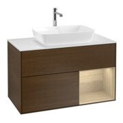 V&B Waschtischunterschrank Finion 100, Abd.-Pl. wh. m, Reg Oa ven, wal ven