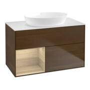 V&B Waschtischunterschrank Finion 100, Abd.-Pl. wh. m, Reg Oa ven, wal ven