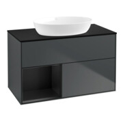 V&B Waschtischunterschrank Finion 100, Pl b m, Reg bla m Lac, md bl. m Lac