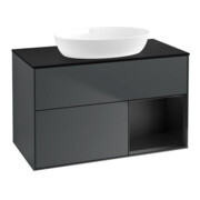 V&B Waschtischunterschrank Finion 100, Pl b m, Reg bla m Lac, md bl. m Lac