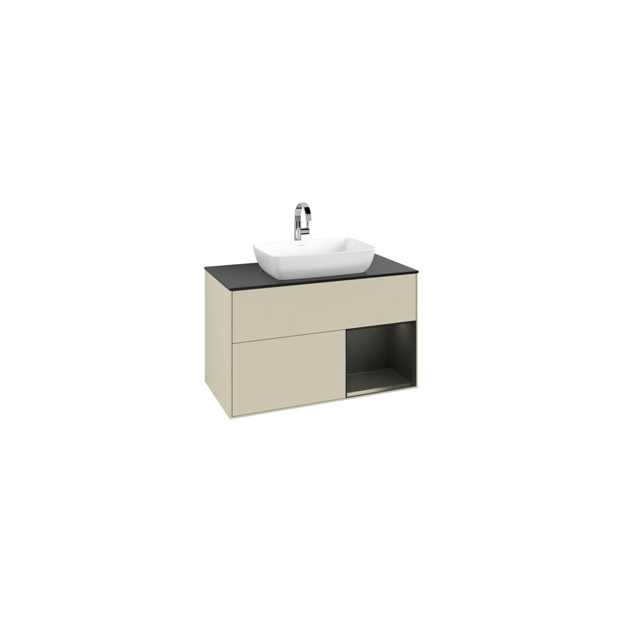 V&B Waschtischunterschrank Finion 100, Pl b m, Reg bla m Lac, si Gr m Lac ; Villeroy & Boch