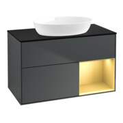 V&B Waschtischunterschrank Finion 100, Pl b m, Reg gol m Lac, md bl. m Lac