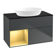 V&B Waschtischunterschrank Finion 100, Pl b m, Reg gol m Lac, md bl. m Lac