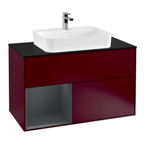V&B Waschtischunterschrank Finion 100, Pl b m, Reg li md bl. m Lac, Peo m