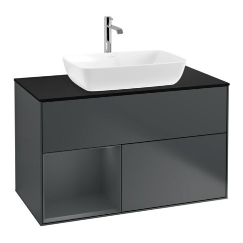 V&B Waschtischunterschrank Finion 100, Pl b m, Reg md m Lac, md bl. m Lac
