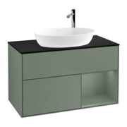 V&B Waschtischunterschrank Finion 100, Pl b m, Reg Oli. m Lac, Oli. m Lac