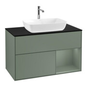V&B Waschtischunterschrank Finion 100, Pl b m, Reg Oli. m Lac, Oli. m Lac