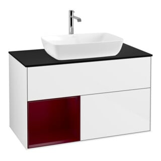 V&B Waschtischunterschrank Finion 100, Pl b m, Reg Peo m Lac, glo wh. Lac