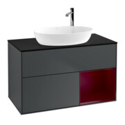 V&B Waschtischunterschrank Finion 100, Pl b m, Reg Peo m Lac, md bl. m Lac