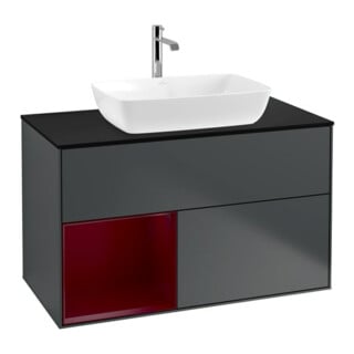 V&B Waschtischunterschrank Finion 100, Pl b m, Reg Peo m Lac, md bl. m Lac