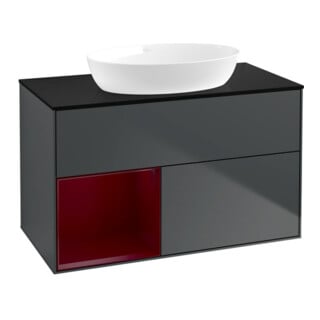 V&B Waschtischunterschrank Finion 100, Pl b m, Reg Peo m Lac, md bl. m Lac