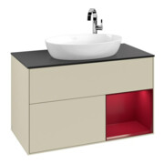 V&B Waschtischunterschrank Finion 100, Pl b m, Reg Peo m Lac, si Gr m Lac