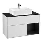V&B Waschtischunterschrank Finion 100, Pl b m, Reg re bla m Lac, wh. m Lac