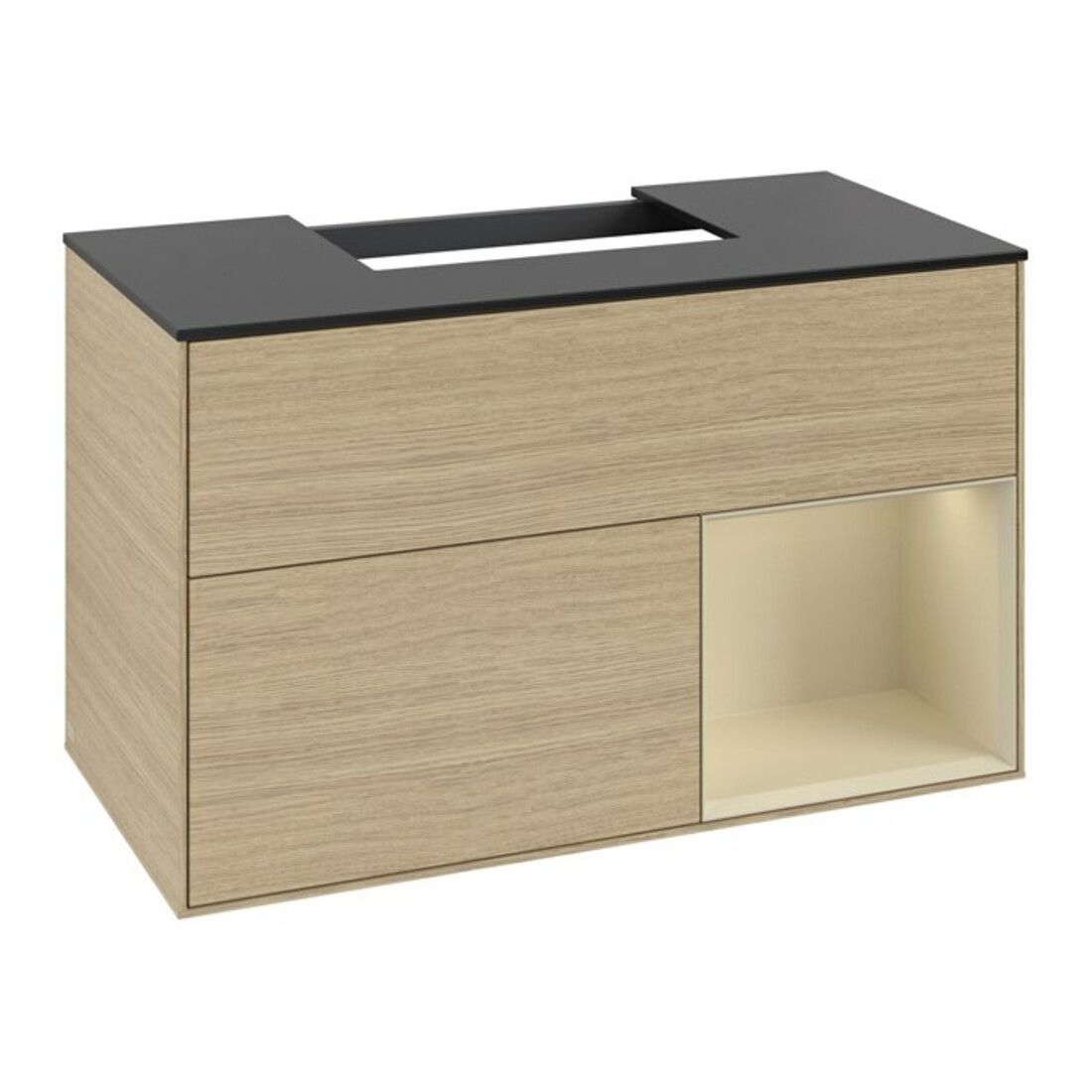 V&B Waschtischunterschrank Finion 100, Pl b m, Reg re si Gr m Lac, Oa ven