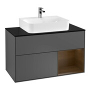 V&B Waschtischunterschrank Finion 100, Pl b m, Reg re wal ven, Anthrac. m