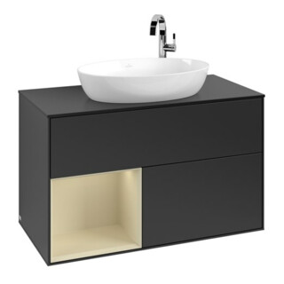 V&B Waschtischunterschrank Finion 100, Pl b m, Reg si Gr m Lac, bla m Lac