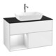 V&B Waschtischunterschrank Finion 100, Pl b m, Reg wh. m Lac, glo wh. Lac-1