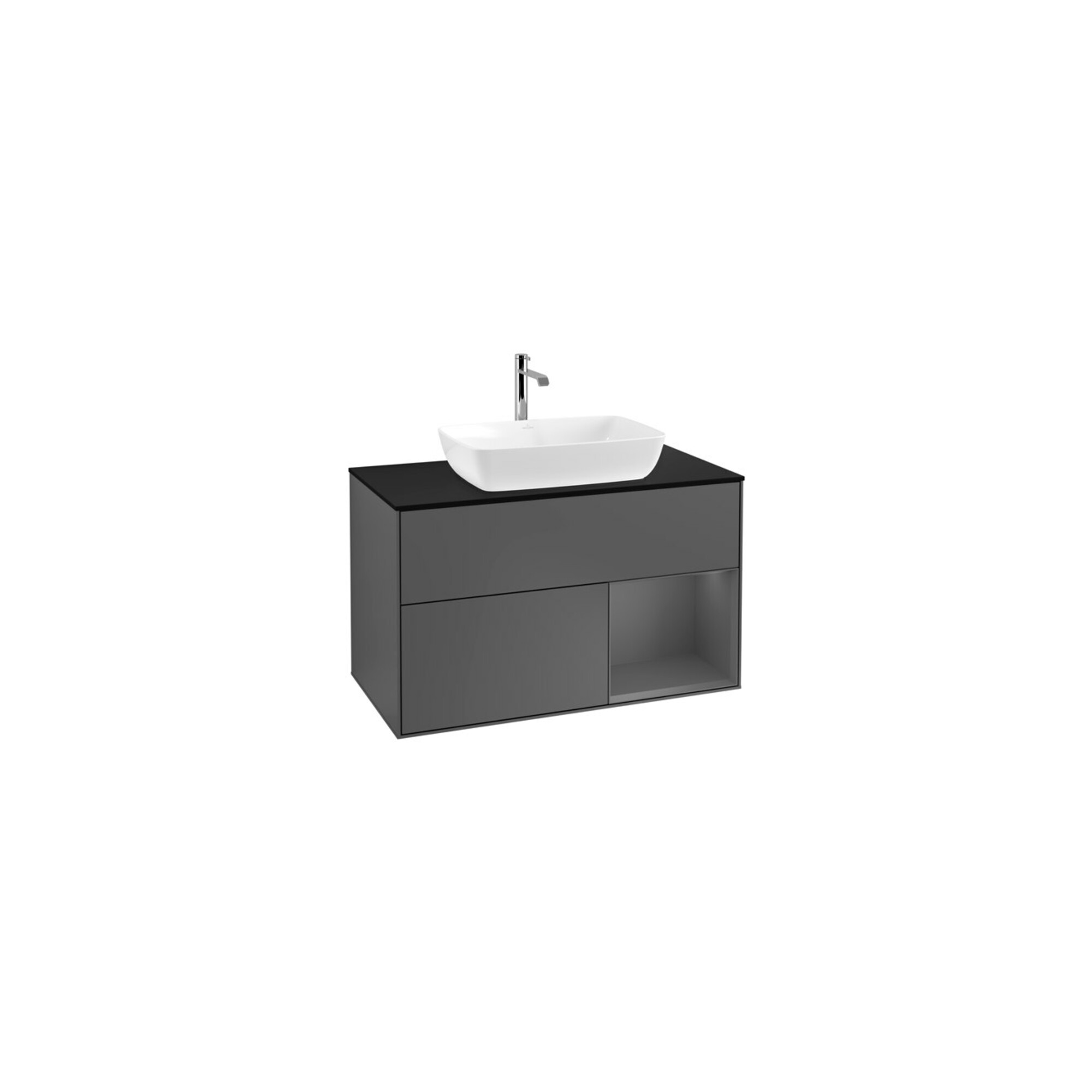 V&B Waschtischunterschrank Finion 100, Pl b m, Rg A m Lac, Anthrac. m ; Villeroy & Boch