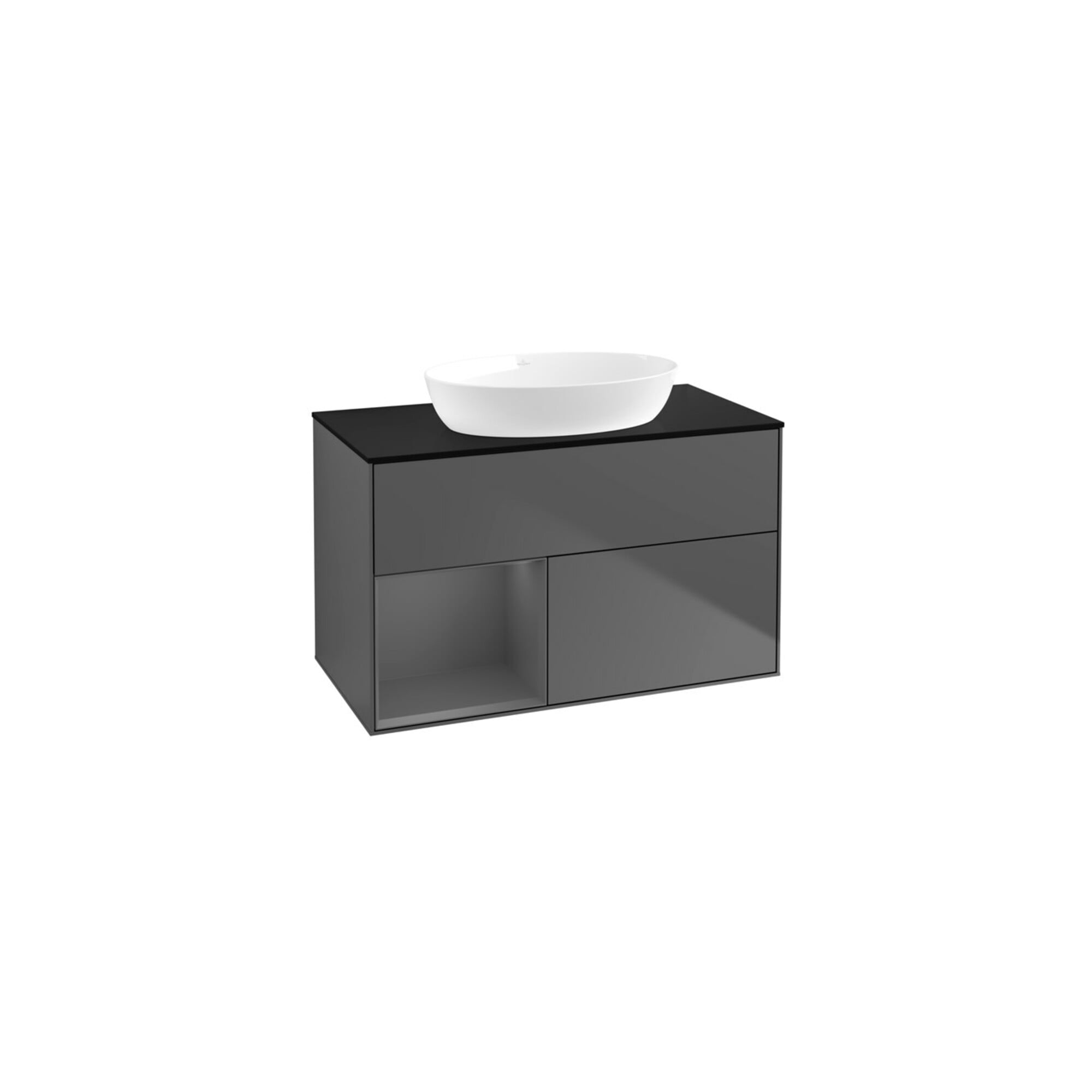 V&B Waschtischunterschrank Finion 100, Pl b m, Rg A m Lac, Anthrac. m ; Villeroy & Boch