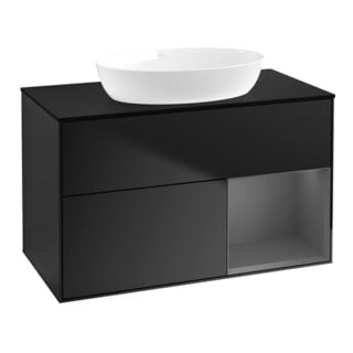 V&B Waschtischunterschrank Finion 100, Pl b m, Rg A m Lac, bla m Lac