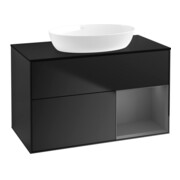 V&B Waschtischunterschrank Finion 100, Pl b m, Rg A m Lac, bla m Lac