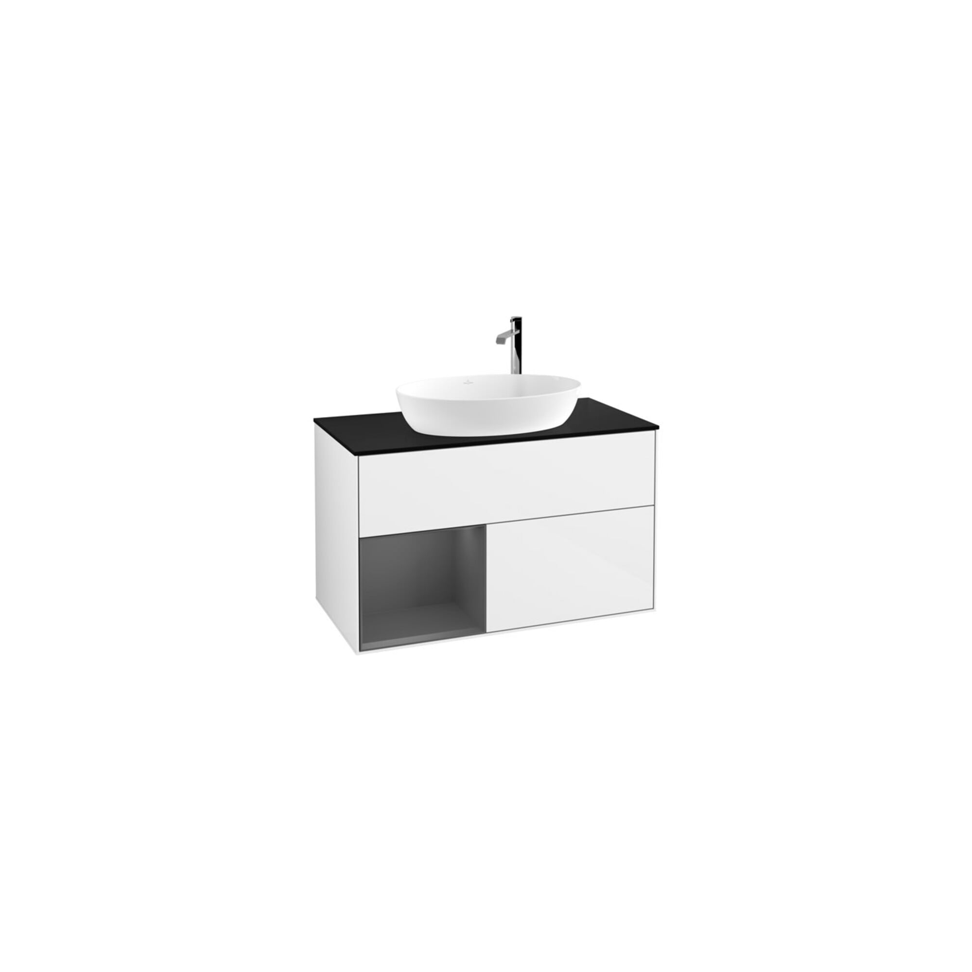 V&B Waschtischunterschrank Finion 100, Pl b m, Rg A m Lac, glo wh. Lac ; Villeroy & Boch