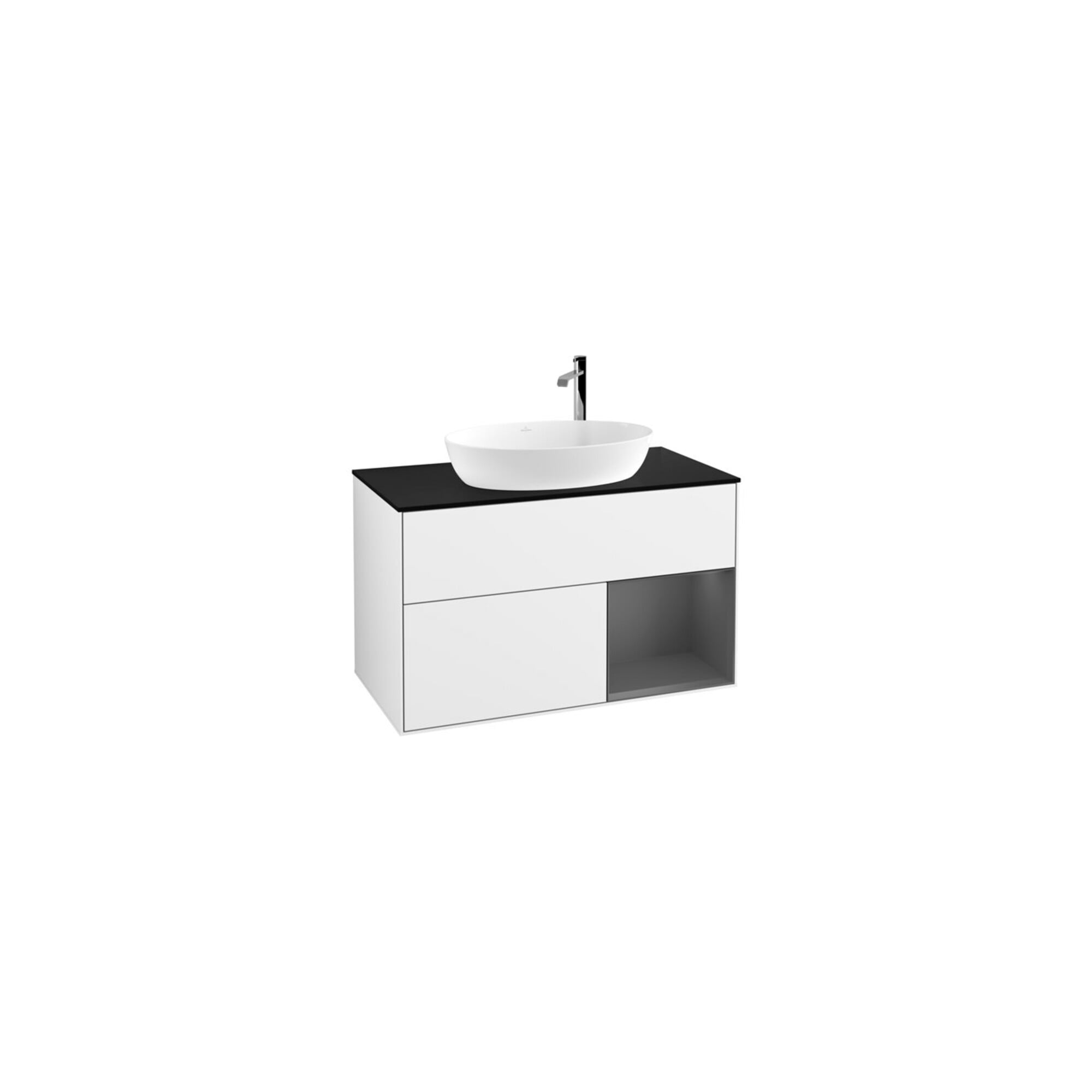 V&B Waschtischunterschrank Finion 100, Pl b m, Rg A m Lac, glo wh. Lac ; Villeroy & Boch