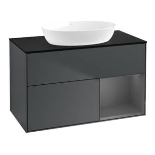 V&B Waschtischunterschrank Finion 100, Pl b m, Rg A m Lac, md bl. m Lac
