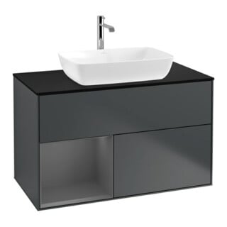 V&B Waschtischunterschrank Finion 100, Pl b m, Rg A m Lac, md bl. m Lac