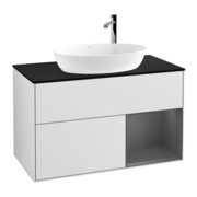 V&B Waschtischunterschrank Finion 100, Pl b m, Rg A m Lac, wh. m Lac