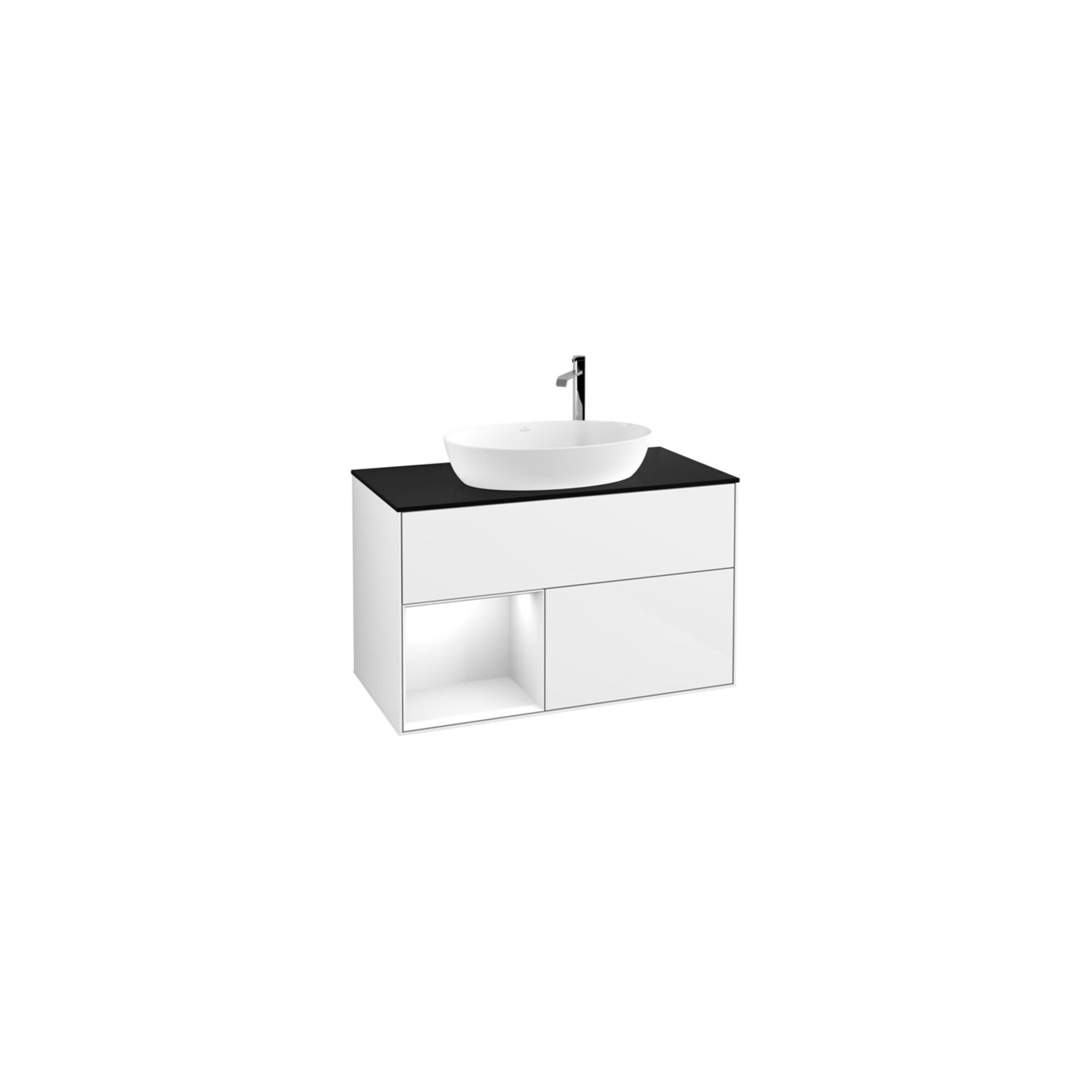 V&B Waschtischunterschrank Finion 100, Pl b m, Rg glo wh. Lac, glo wh. Lac ; Villeroy & Boch