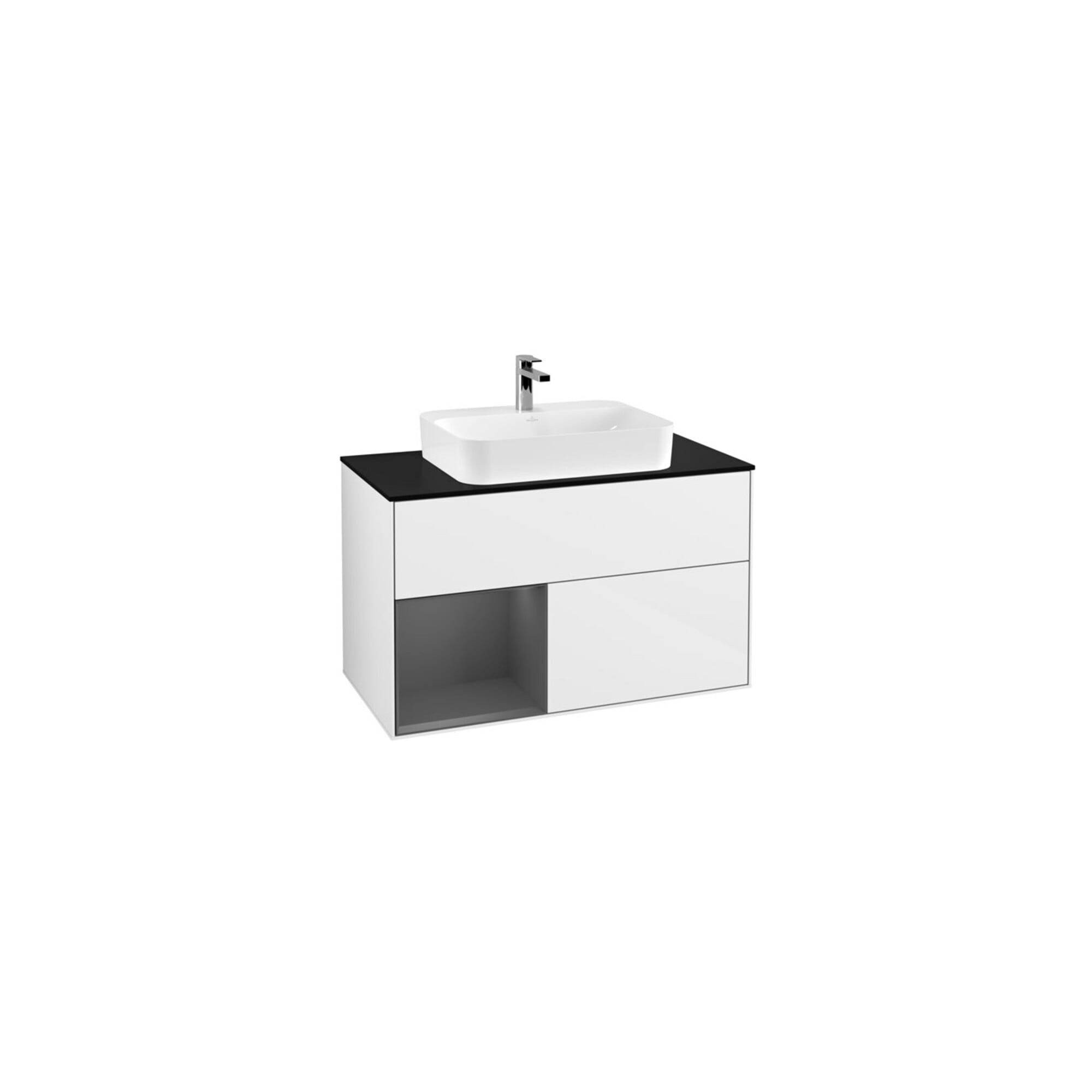 V&B Waschtischunterschrank Finion 100, Pl b m, Rg l A m, glo wh. Lac ; Villeroy & Boch