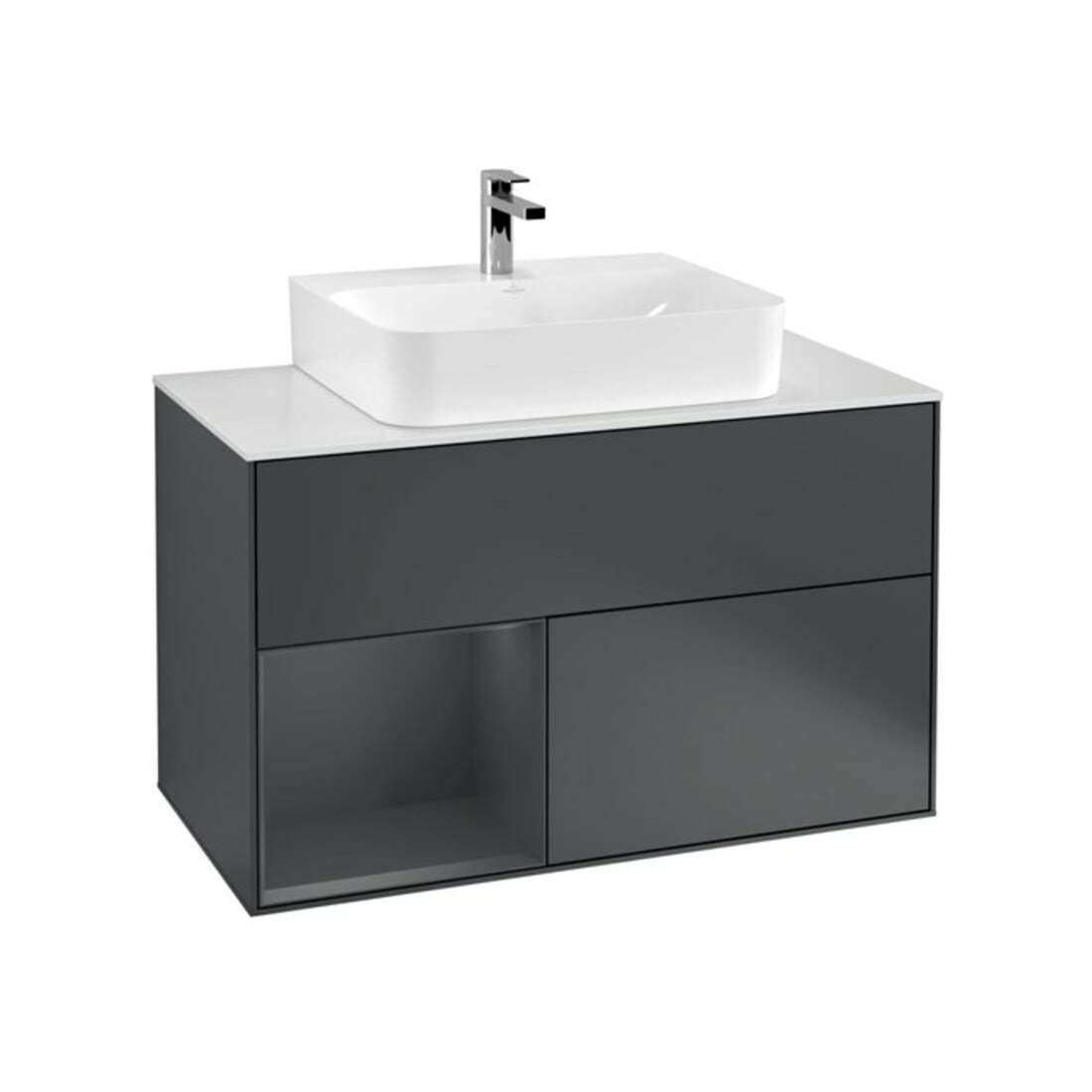 V&B Waschtischunterschrank Finion 100, Pl b m, Rg l md b m La, md b m Lac
