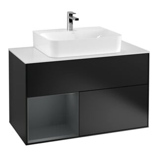 V&B Waschtischunterschrank Finion 100, Pl b m, Rg l md b m Lac, bla m Lac