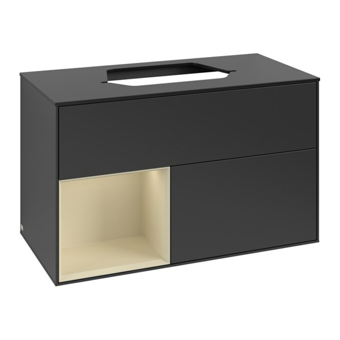 V&B Waschtischunterschrank Finion 100, Pl b m, Rg l si Gr m Lac, bla m Lac
